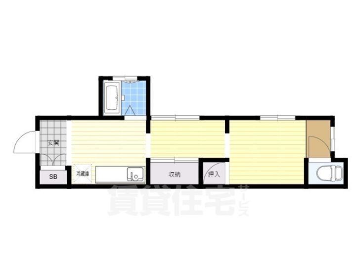 大阪府大阪市淀川区加島3丁目の賃貸アパートの間取り