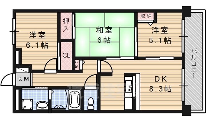 サンコート八事1棟の間取り