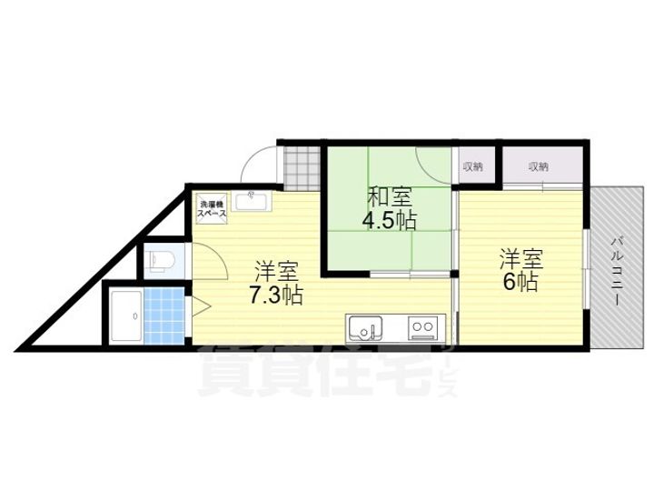 淡路第2ダイヤモンドハイムの間取り