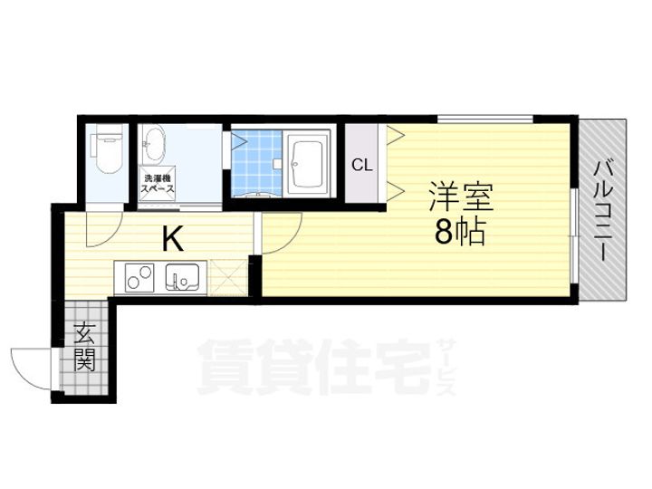大阪府大阪市平野区平野上町1丁目の賃貸アパートの間取り