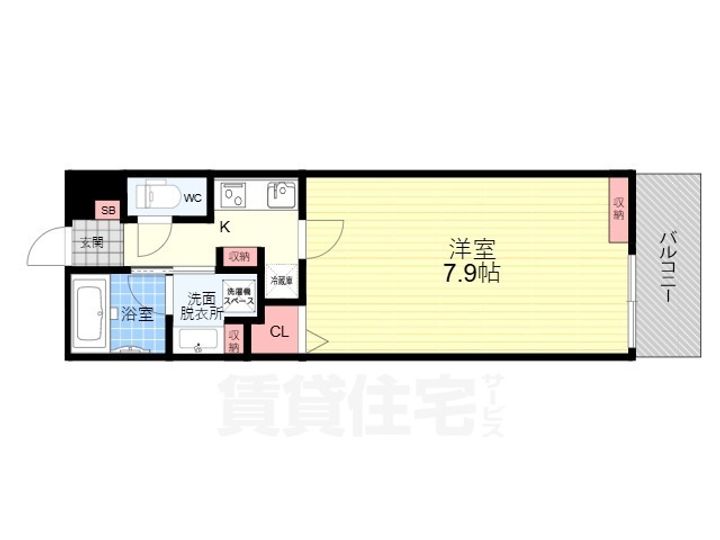 THE ROSE RES 一乗寺の間取り