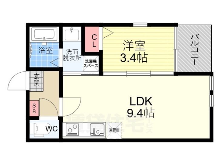 ウィローツリーレジデンス京都伏見の間取り