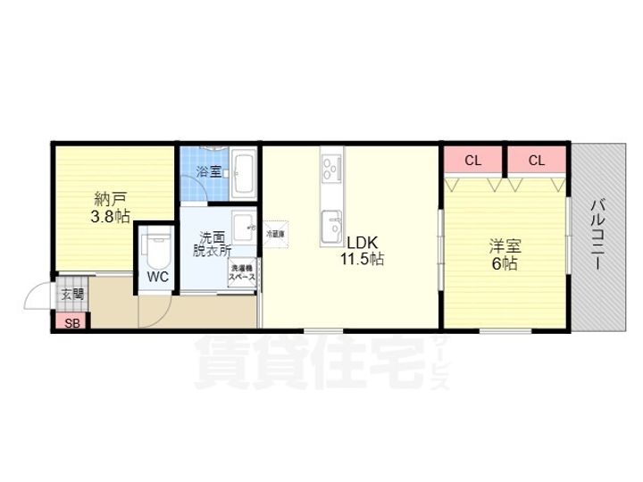 Roa Higashiyamaの間取り