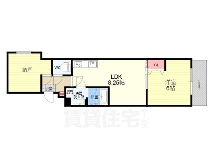 Sフラット円町の間取り