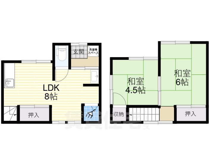 大阪府大阪市旭区中宮3丁目(一戸建)の賃貸物件の間取り