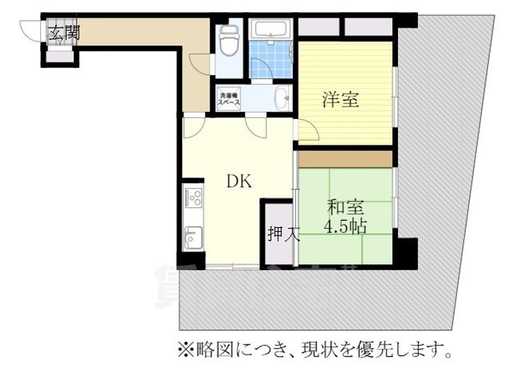 愛知県名古屋市天白区八事山の賃貸マンションの間取り