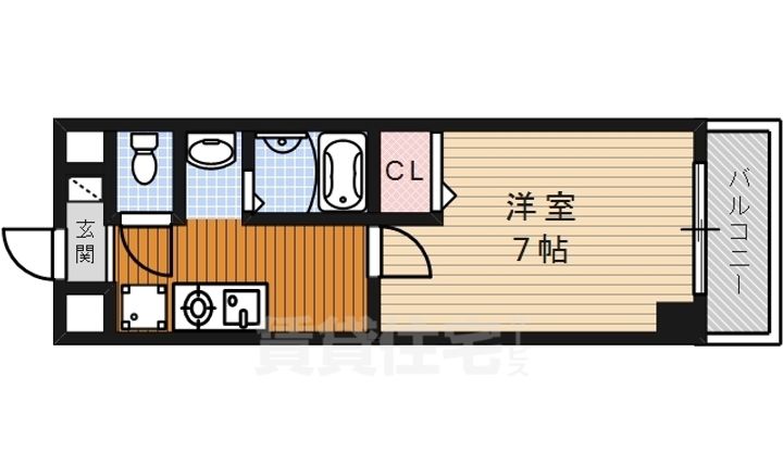愛知県名古屋市昭和区滝子町の賃貸マンションの間取り