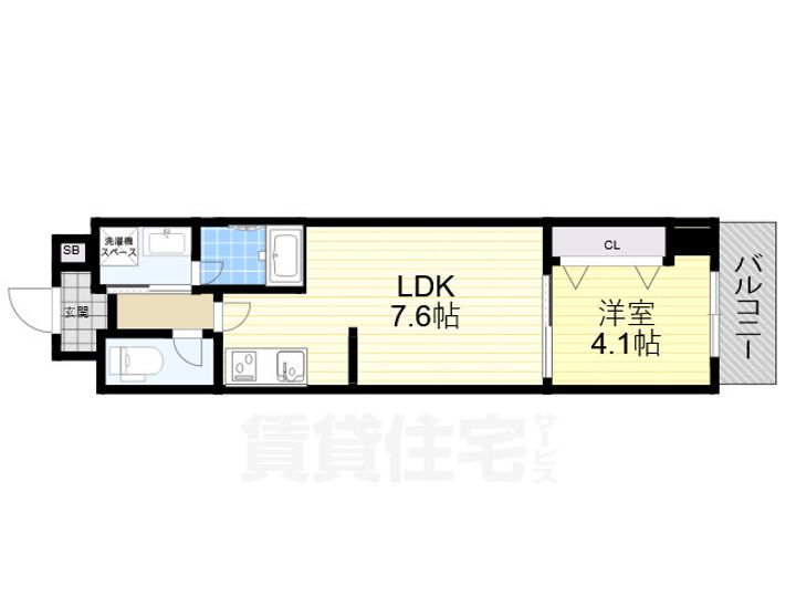 大阪府大阪市旭区新森6丁目の賃貸マンションの間取り