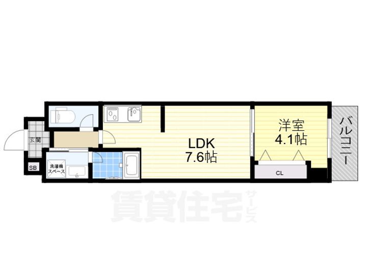 大阪府大阪市旭区新森6丁目の賃貸マンションの間取り