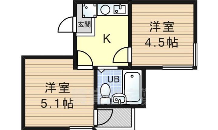 大阪府大阪市淀川区塚本3丁目の賃貸マンションの間取り