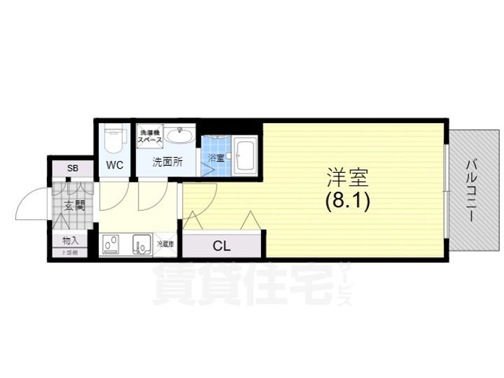 兵庫県神戸市中央区栄町通7丁目の賃貸マンションの間取り