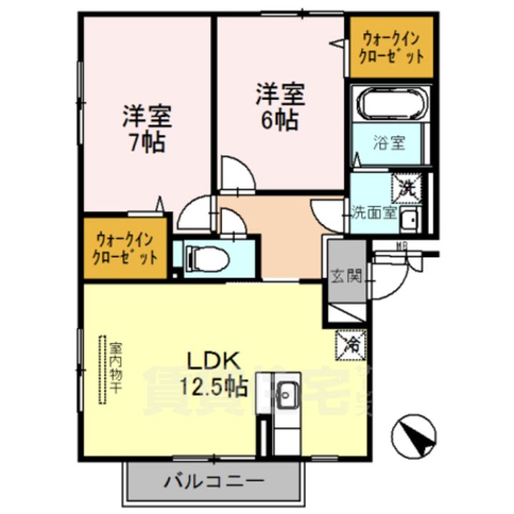 大阪府高槻市辻子1丁目の賃貸アパートの間取り