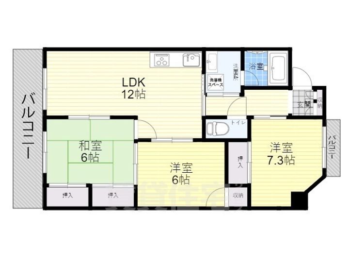 グランデール鶴田の間取り