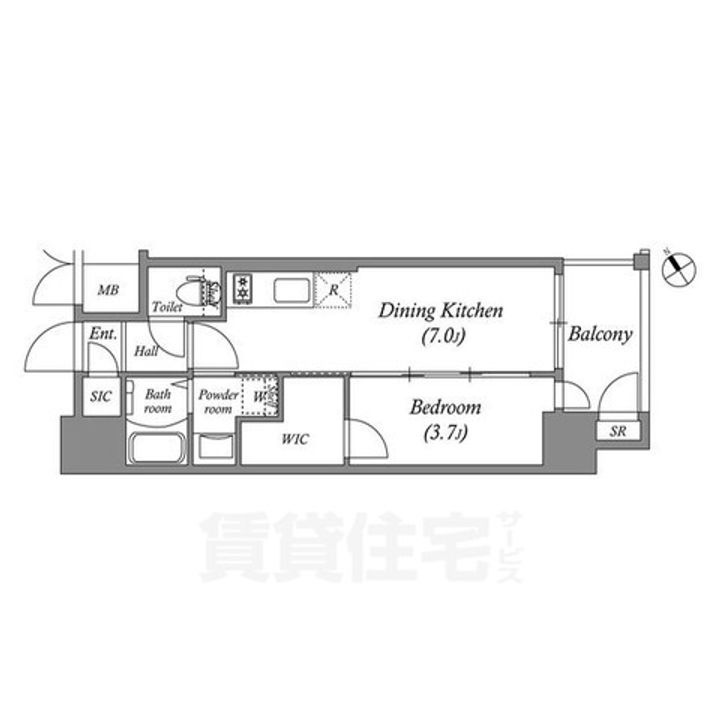 愛知県名古屋市中区新栄2丁目の賃貸マンションの間取り