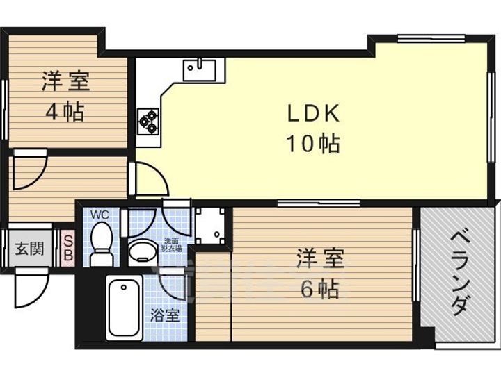 大阪府大阪市西淀川区柏里1丁目の賃貸マンションの間取り