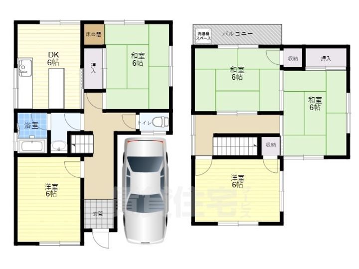大阪府羽曳野市島泉7丁目(一戸建)の賃貸物件の間取り