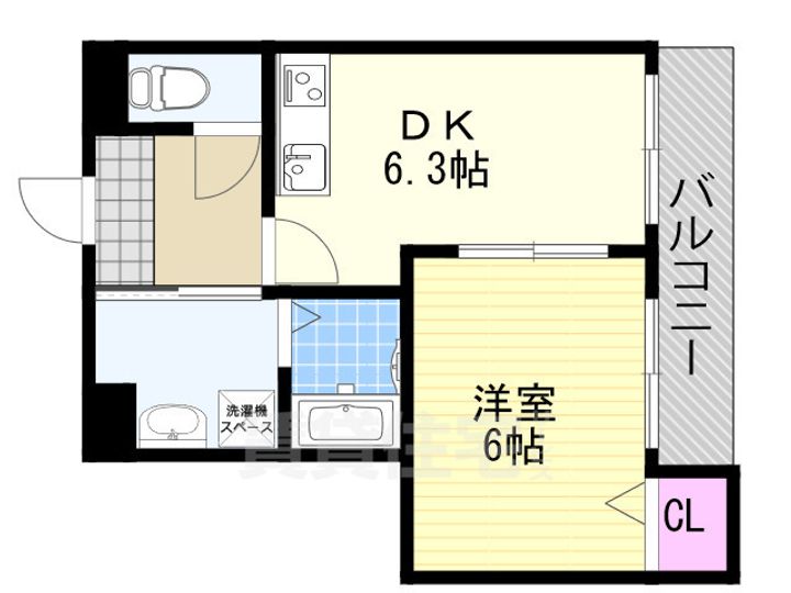 大阪府大阪市西淀川区姫里1丁目の賃貸アパートの間取り