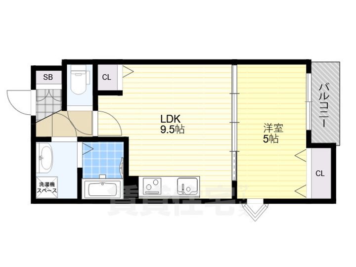 大阪府茨木市春日1丁目の賃貸アパートの間取り
