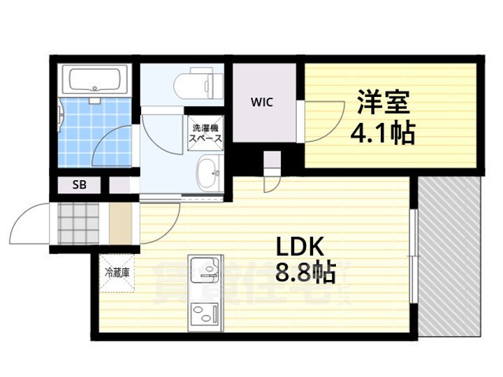 大阪府大阪市都島区都島中通3丁目の賃貸マンションの間取り