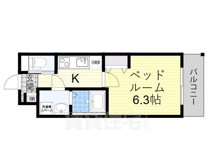 大阪府大阪市旭区赤川2丁目の賃貸マンションの間取り