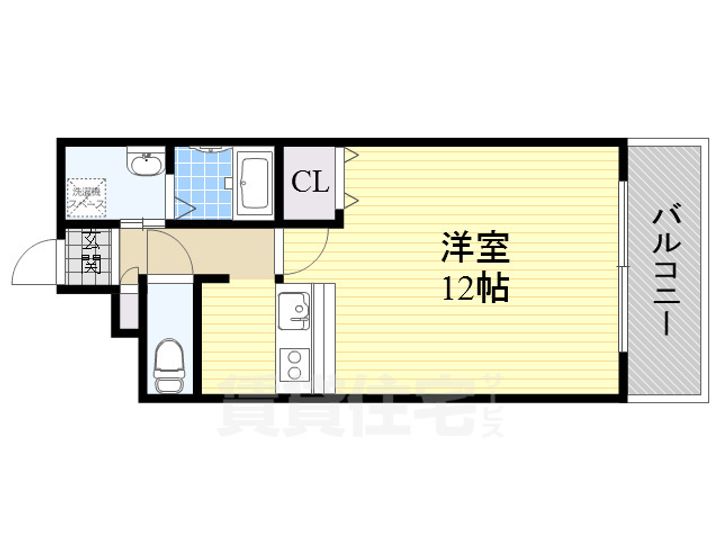大阪府大阪市住吉区山之内4丁目の賃貸マンションの間取り
