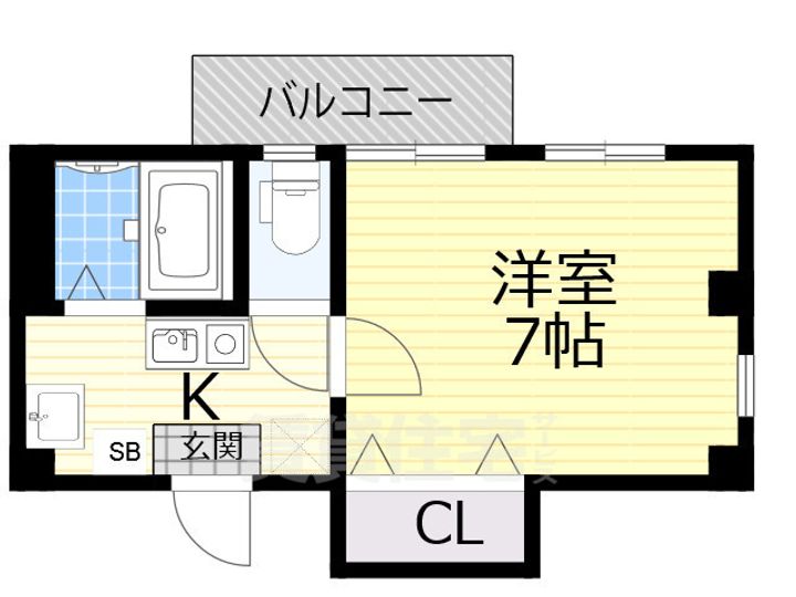 大阪府寝屋川市桜木町の賃貸マンションの間取り