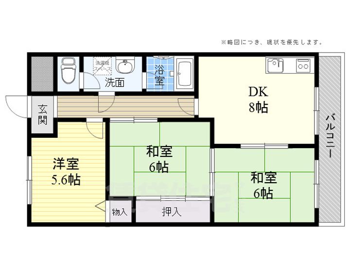 ウエストハイツP1の間取り