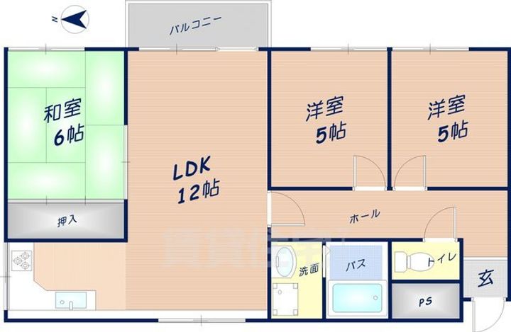 ラフォーレ東石切の間取り