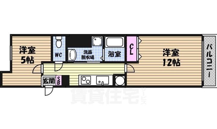 ヴェリエール・ドゥ・セの間取り