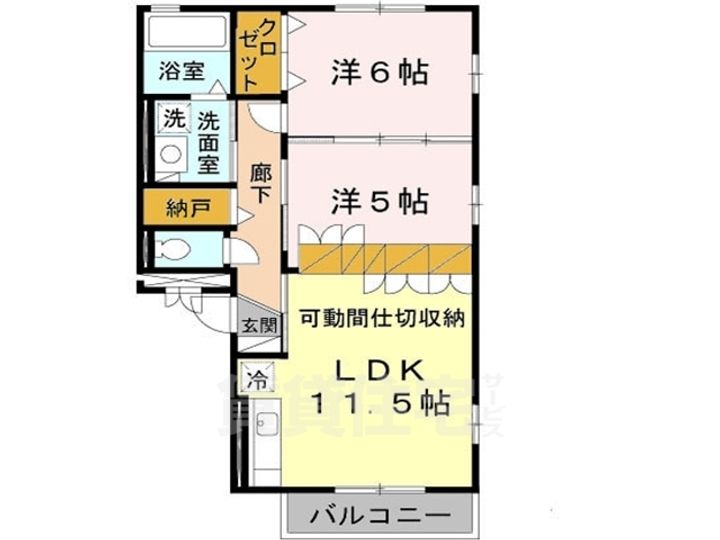 大阪府堺市北区北花田町3丁の賃貸アパートの間取り