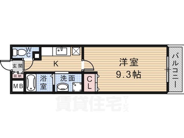 大阪府堺市北区長曽根町の賃貸マンションの間取り