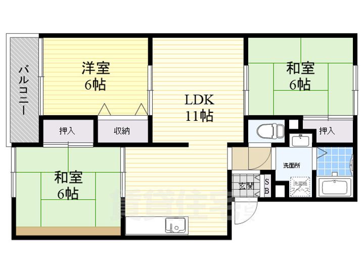 大歳ハイツの間取り