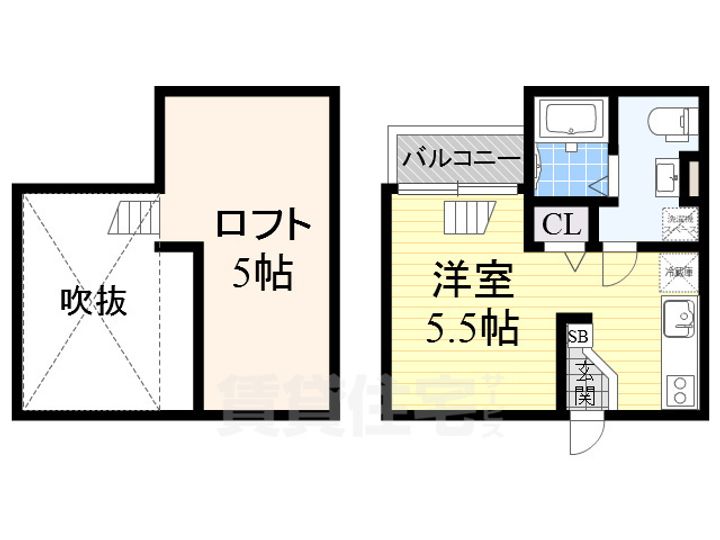 大阪府堺市西区鳳西町1丁の賃貸アパートの間取り