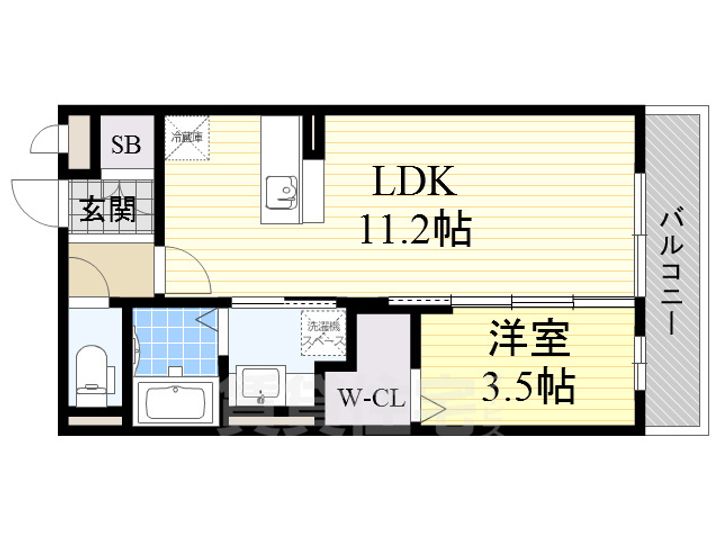 大阪府堺市西区鳳中町7丁の賃貸アパートの間取り