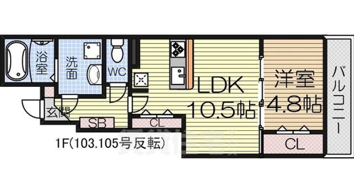 大阪府高石市西取石5丁目の賃貸アパートの間取り
