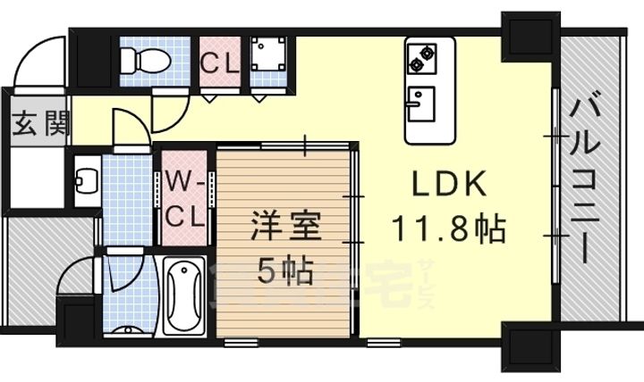 愛知県名古屋市中区正木1丁目の賃貸マンションの間取り