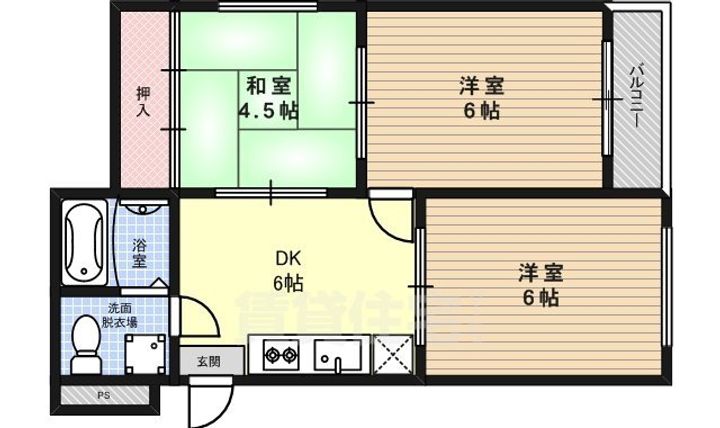 ファミリーハイツ御陵前の間取り