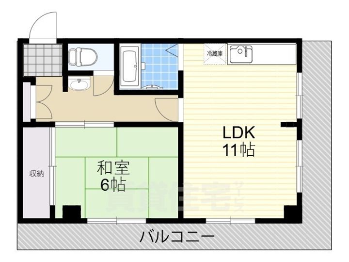 大阪府堺市堺区少林寺町東1丁の賃貸マンションの間取り