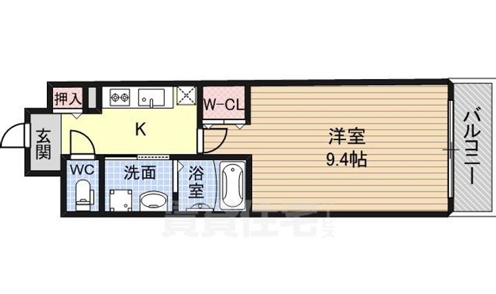 大阪府堺市堺区西湊町6丁の賃貸マンションの間取り