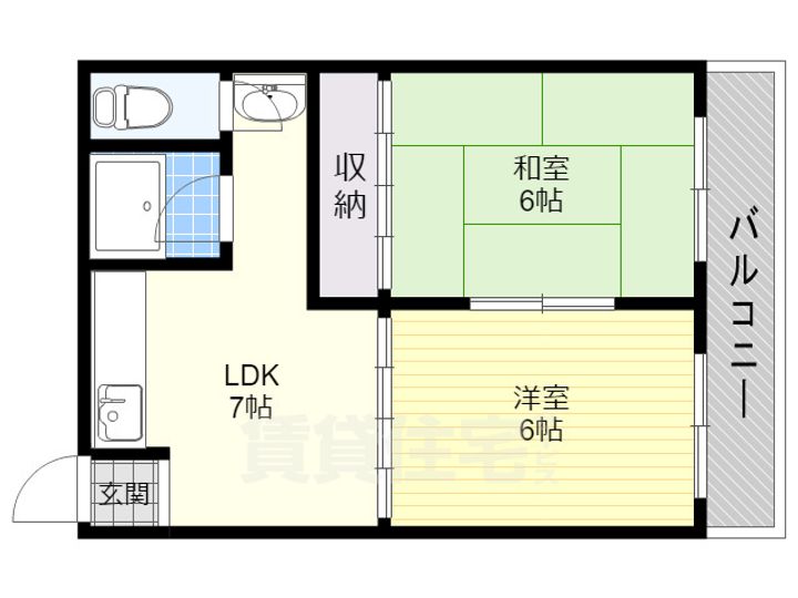 福田コーポの間取り