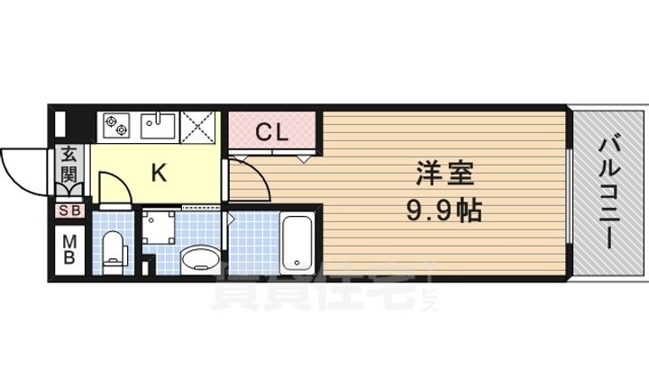 リシュドール鶴舞公園の間取り