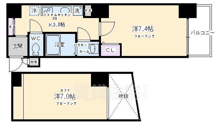 グリシーヌ京都西院の間取り