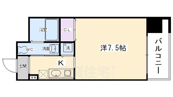 HF河原町二条レジデンス(エイチエフ)の間取り