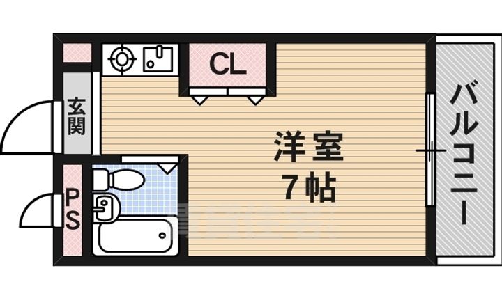 京都府京都市西京区桂朝日町の賃貸マンションの間取り