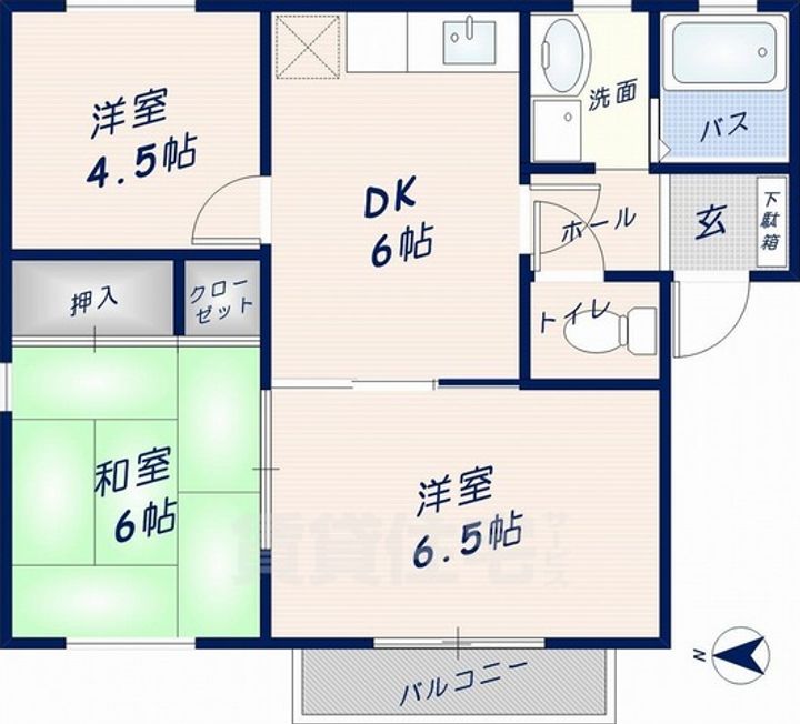 リバーハイツの間取り