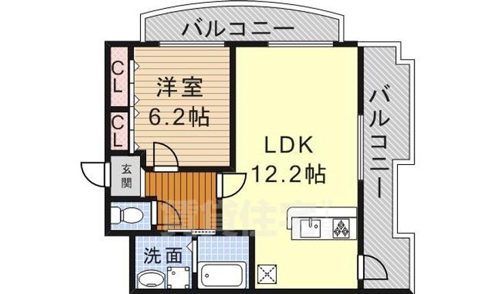 愛知県名古屋市昭和区川名本町5丁目の賃貸マンションの間取り