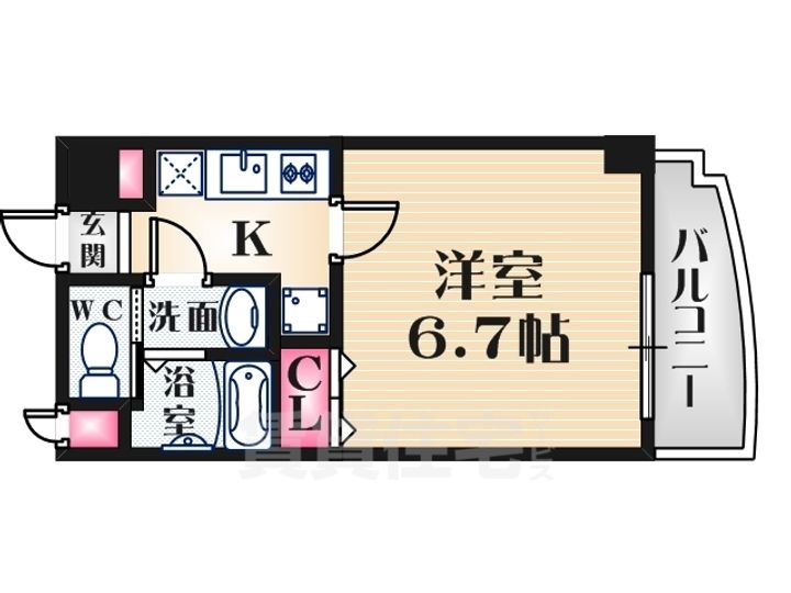 Luxe尼崎WESTの間取り