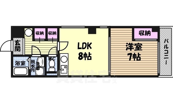 アメニティタツミ3Cの間取り