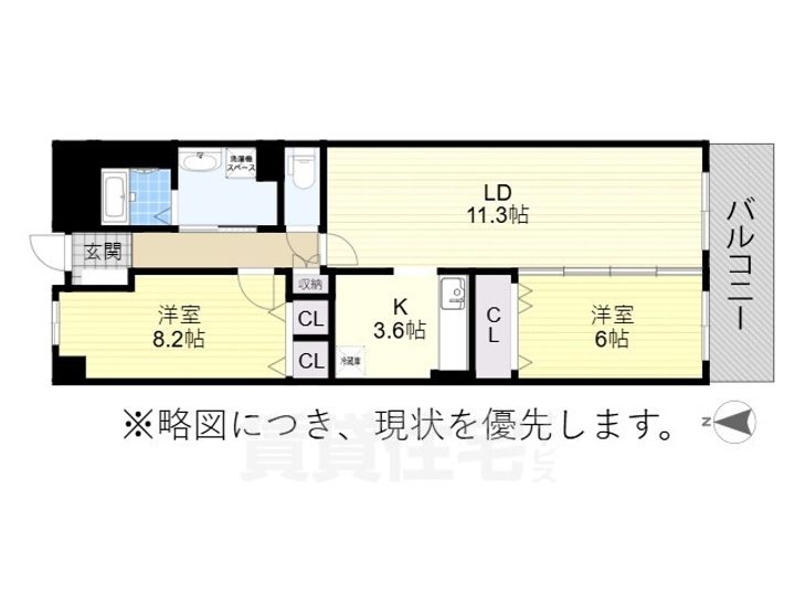 ソーラスフロント富船の間取り