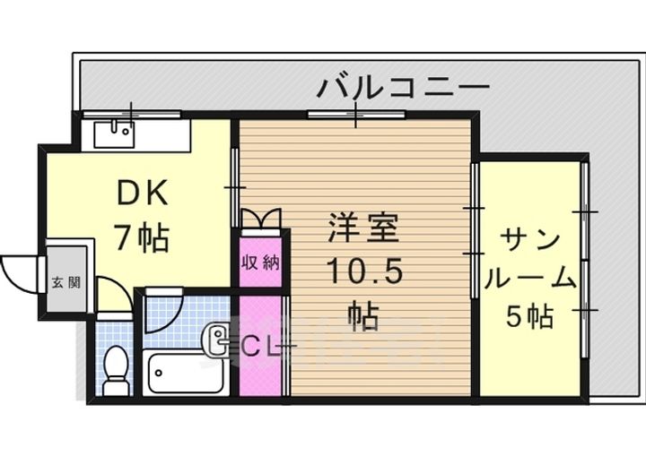 大阪府大阪市都島区高倉町1丁目の賃貸マンションの間取り